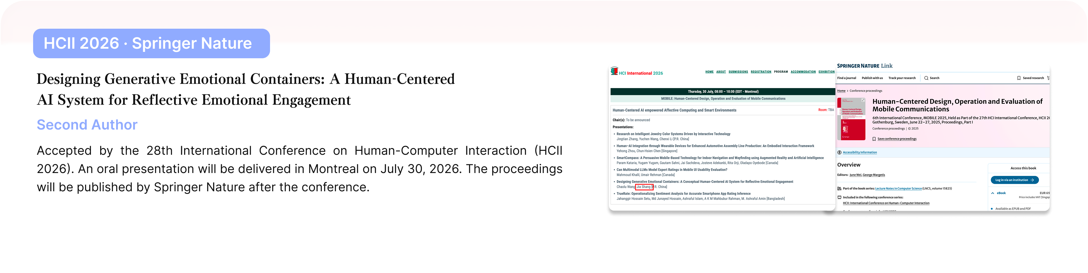 HCII 2026 · Springer Nature
